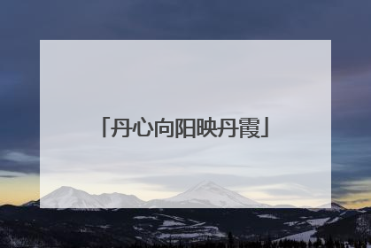 丹心向阳映丹霞